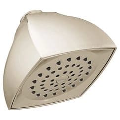 Polished nickel one-function 4-1/16" diameter spray head eco-performance showerhead material