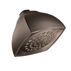 Oil rubbed bronze one-function 4-1/16" diameter spray head eco-performance showerhead material