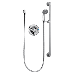 Chrome Posi-Temp(R) handheld shower material