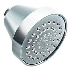 Chrome one-function 3-5/8" diameter spray head eco-performance showerhead material