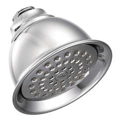 Chrome one-function 4-3/8" diameter spray head eco-performance showerhead material