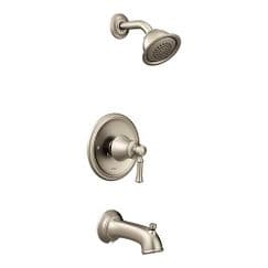 Brushed nickel Posi-Temp(R) tub/shower material