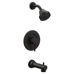 Matte black Posi-Temp(R) tub/shower material