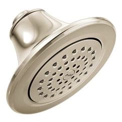 Polished nickel one-function 5-7/8" diameter spray head eco-performance showerhead material