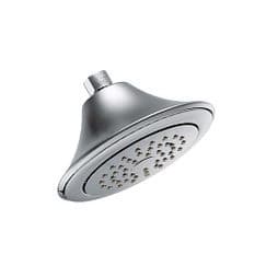 Chrome one-function 6-1/2" diameter spray head eco-performance showerhead material