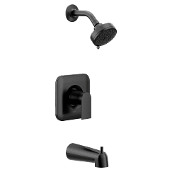 Matte black Posi-Temp(R) tub/shower material