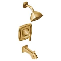 Brushed gold Posi-Temp(R) tub/shower material