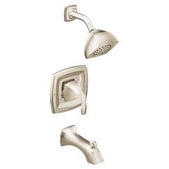 Polished nickel Posi-Temp(R) tub/shower material