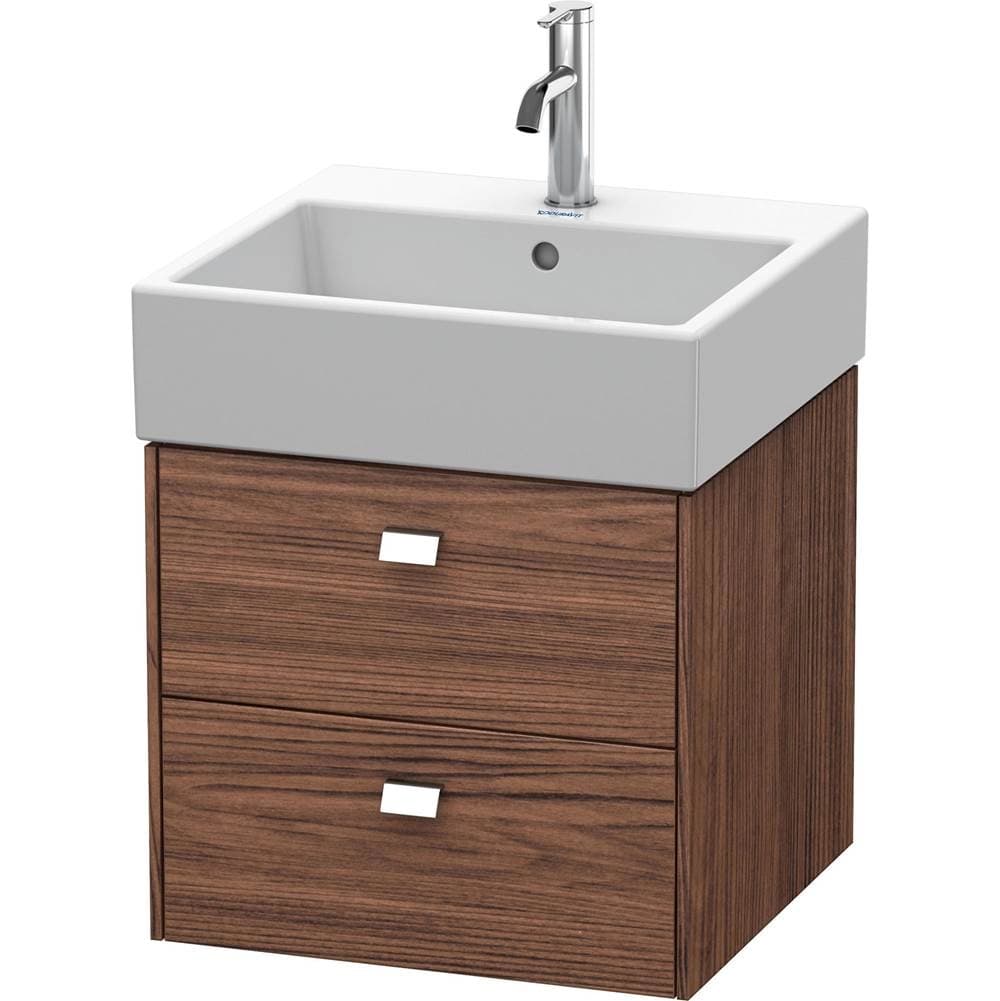 Duravit Brioso Two Drawer Wall-Mount Vanity Unit Walnut Dark material
