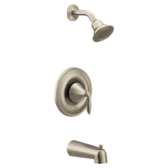 Brushed nickel Posi-Temp(R) tub/shower material