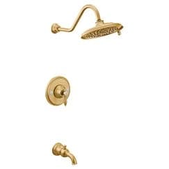 Brushed gold Posi-Temp(R) tub/shower material