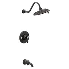 Matte black Posi-Temp(R) tub/shower material