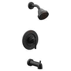 Matte black Posi-Temp(R) tub/shower material