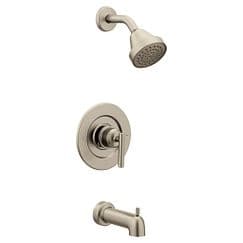 Brushed nickel Posi-Temp(R) tub/shower material