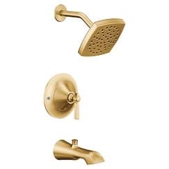 Brushed gold Posi-Temp(R) tub/shower material