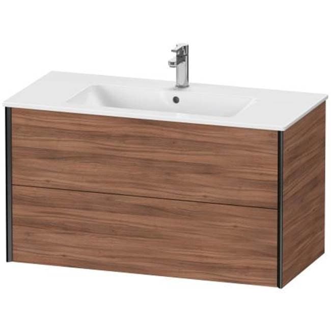 Duravit XViu Two Drawer Wall-Mount Vanity Unit Walnut material