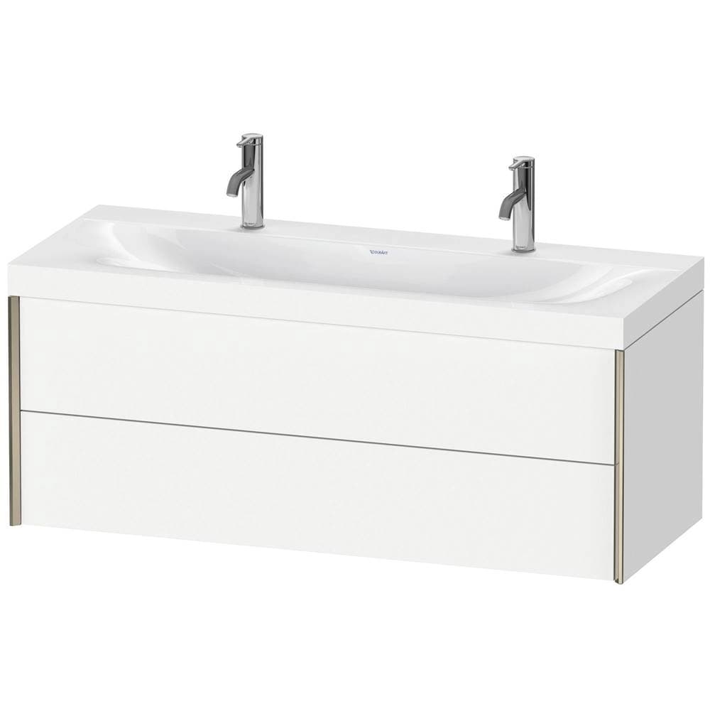 Duravit XViu Two Drawer C-Bonded Wall-Mount Vanity Kit White material