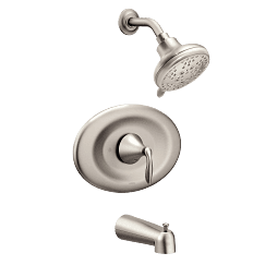 Brushed nickel Posi-Temp(R) tub/shower material