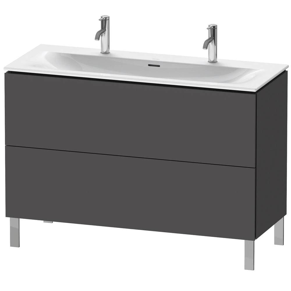 Duravit L-Cube Two Drawer Floorstanding Vanity Unit Graphite material