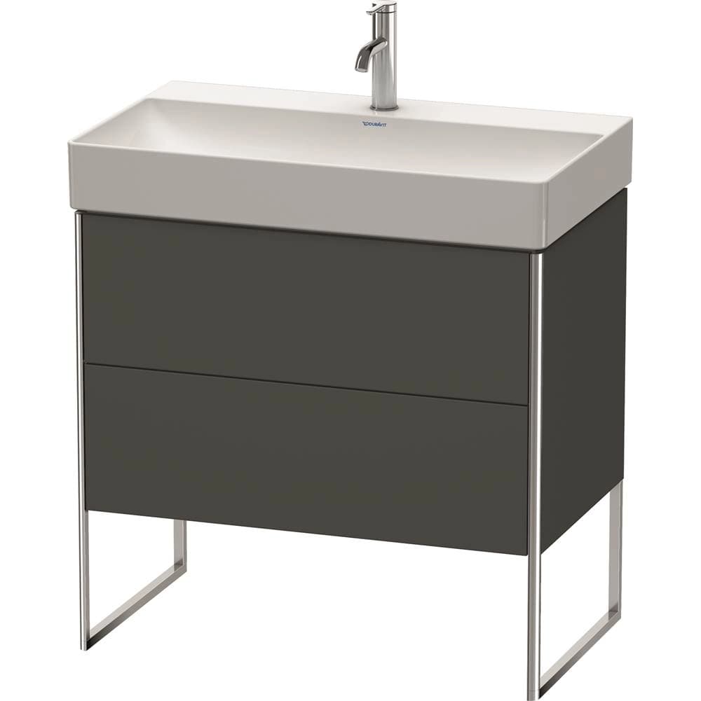Duravit XSquare Two Drawer Floorstanding Vanity Unit Graphite material