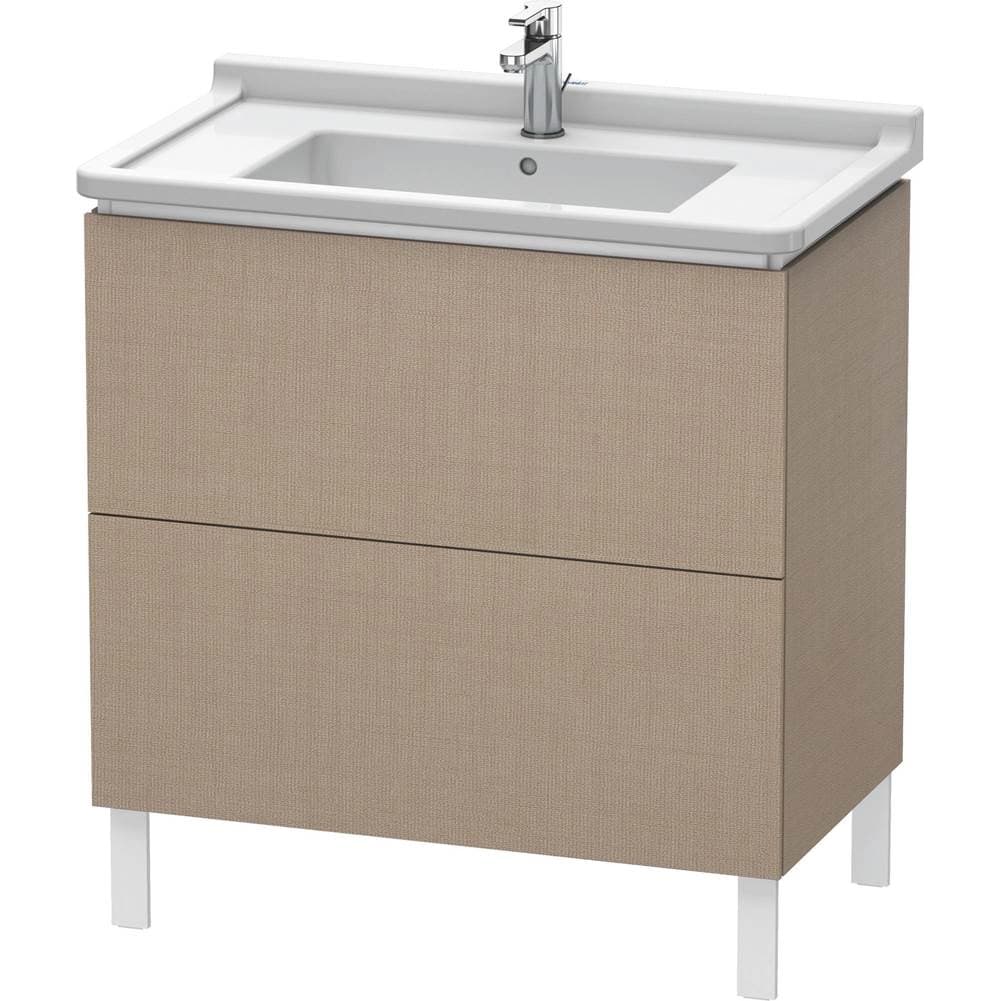 Duravit L-Cube Two Drawer Floorstanding Vanity Unit Linen material