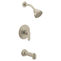 Brushed nickel M-CORE 2 series tub/shower material