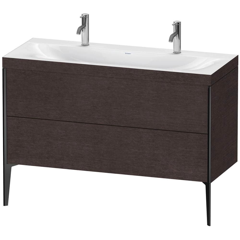 Duravit XViu Two Drawer C-Bonded Floorstanding Vanity Kit Dark Brushed Oak material