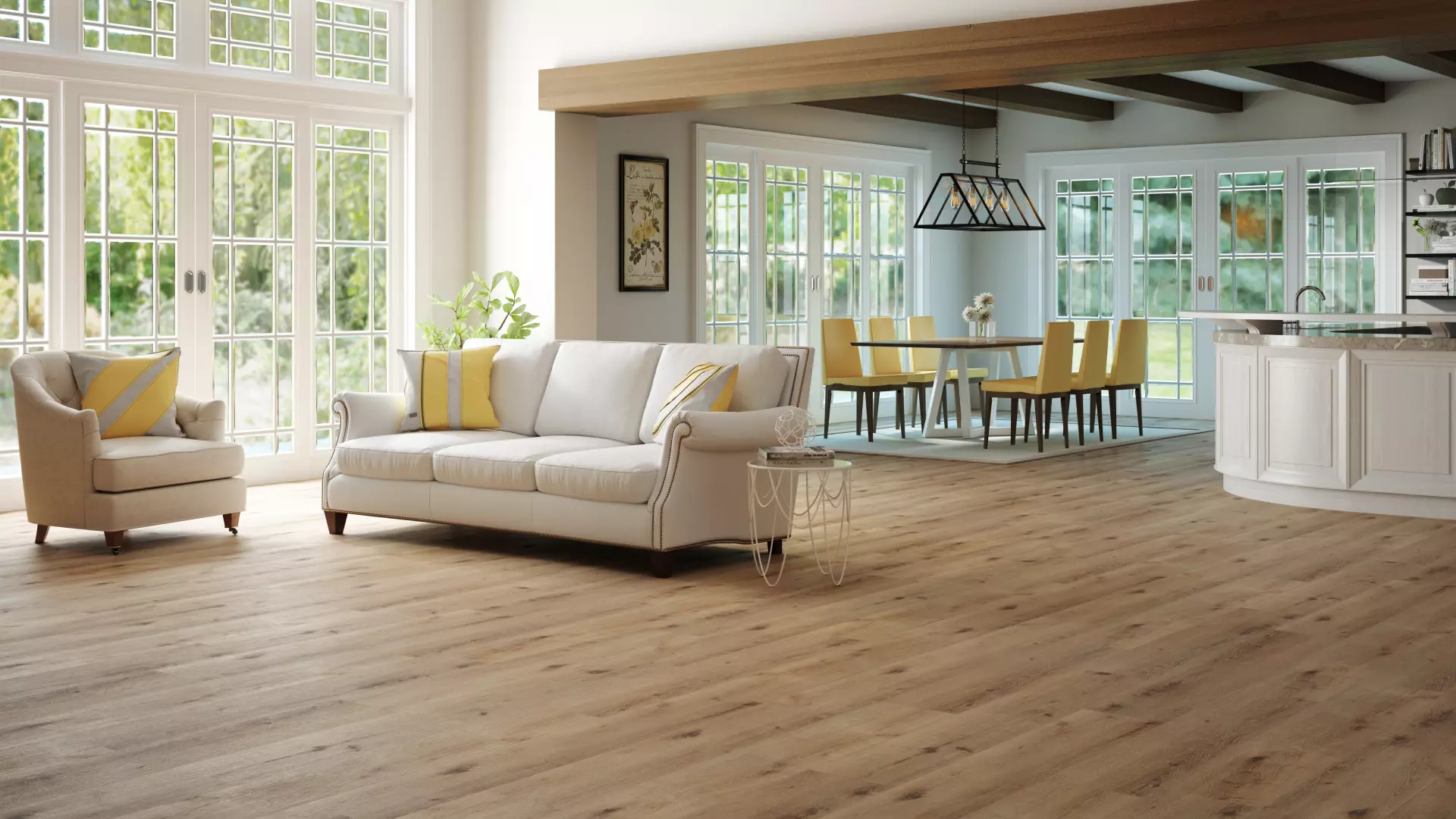 9" X 5ft Great Oregon Oak Collection Waterproof Water Oak Extra Wide Extra Long Pure with V-Groove 8mm boards SPC Floating material