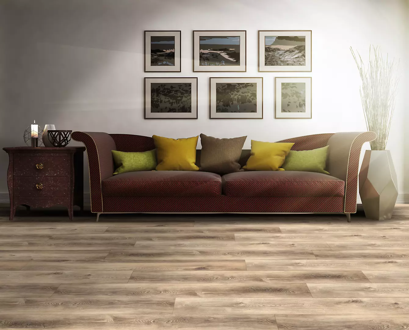9" X 5ft The Countryside Collection Waterproof Aspen Extra Wide Extra Long Pure with V-Groove 8mm boards SPC Floating material