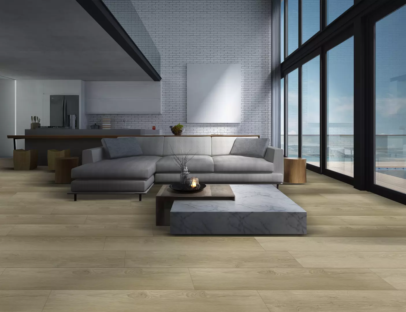 9" X 5ft Country Gem Collection Waterproof Austin Extra Long, Extra Wide Pure SPC? 8mm boards SPC Floating material