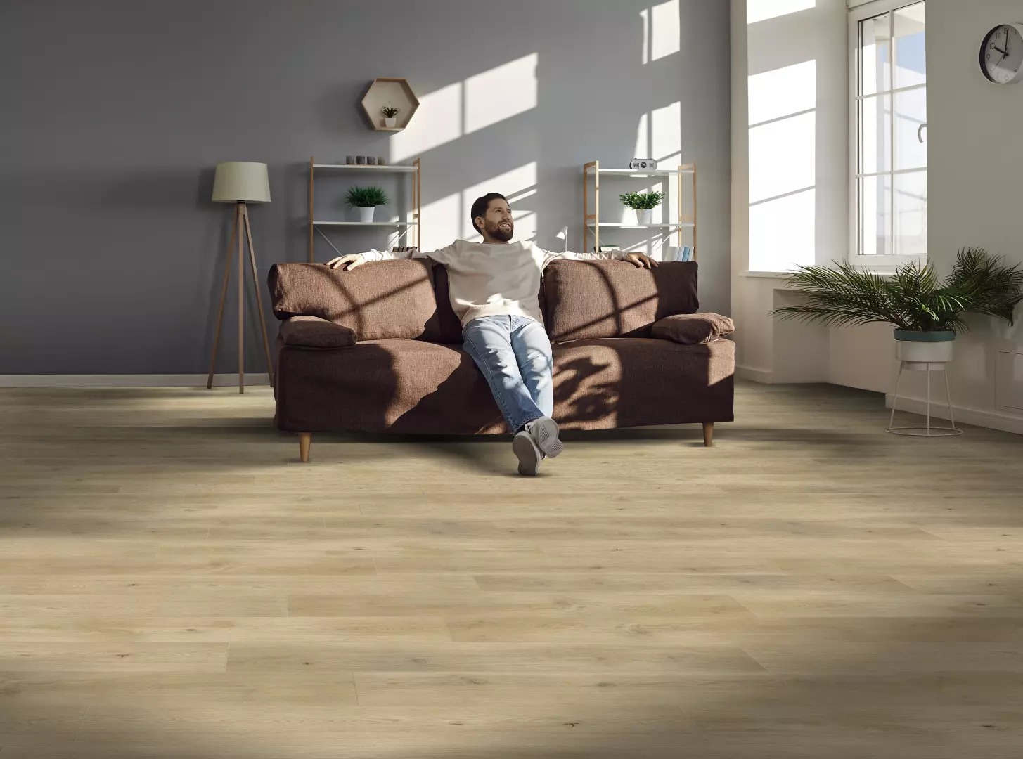 9" X 6ft Deep Forest Collection Waterproof Ivory Buff Extra Long, Extra Wide Pure SPC? 10mm boards SPC Floating material
