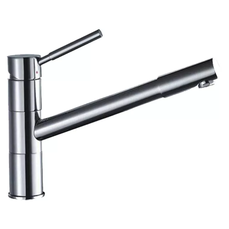 Single-lever kitchen faucet, Chrome material