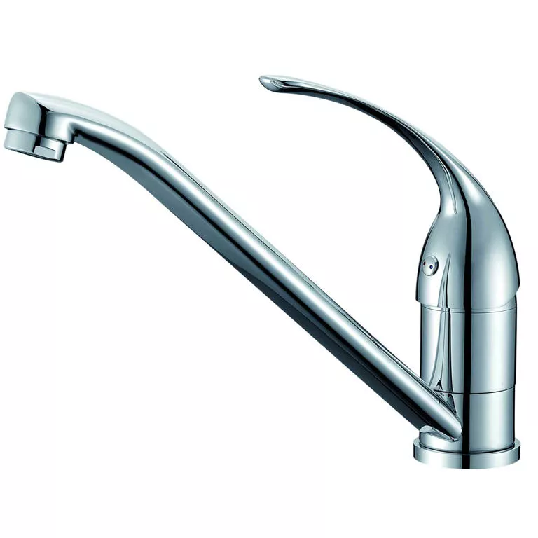 Single-lever kitchen faucet, Chrome material