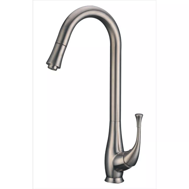 Single-lever pull-out spray kitchen faucet, Brushed Nickel material