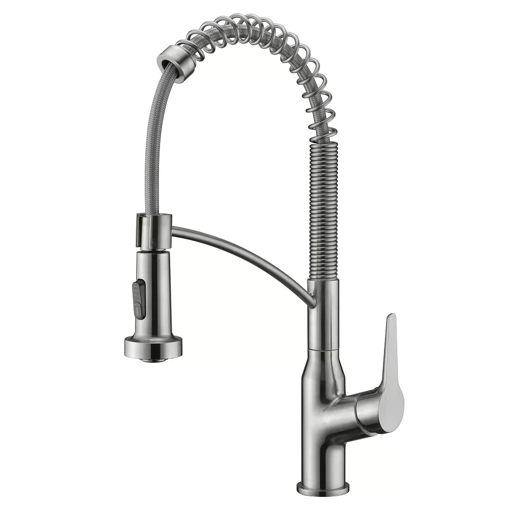 Single-lever Spring Pull-Out Faucet, Brushed Nickel material