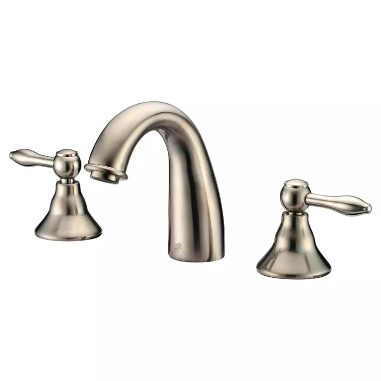 3-hole, 2-handle widespread lavatory faucet, Brushed Nickel (Standard pull-up drain with lift rod D90 0010BN included) material