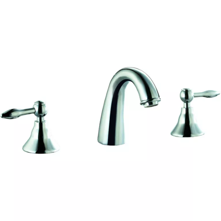 3-hole, 2-handle widespread lavatory faucet, Chrome (Standard pull-up drain with lift rod D90 0010C included) material
