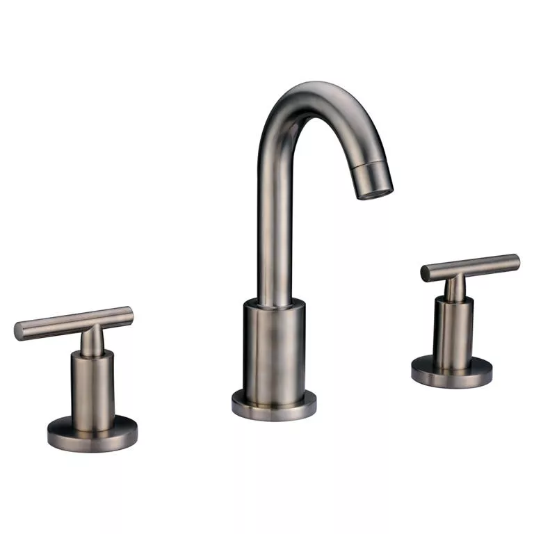 3-hole, 2-handle widespread lavatory faucet, Brushed Nickel (Standard pull-up drain with lift rod D90 0010BN included) material