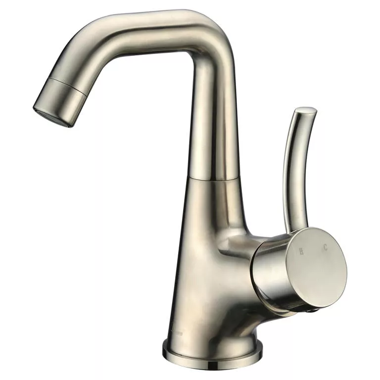 Single-lever lavatory faucet, Brushed Nickel (Standard pull-up drain with lift rod D90 0010BN included) material