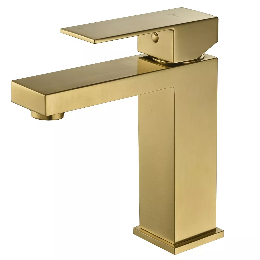 Single-lever lavatory faucet, Matte Gold material