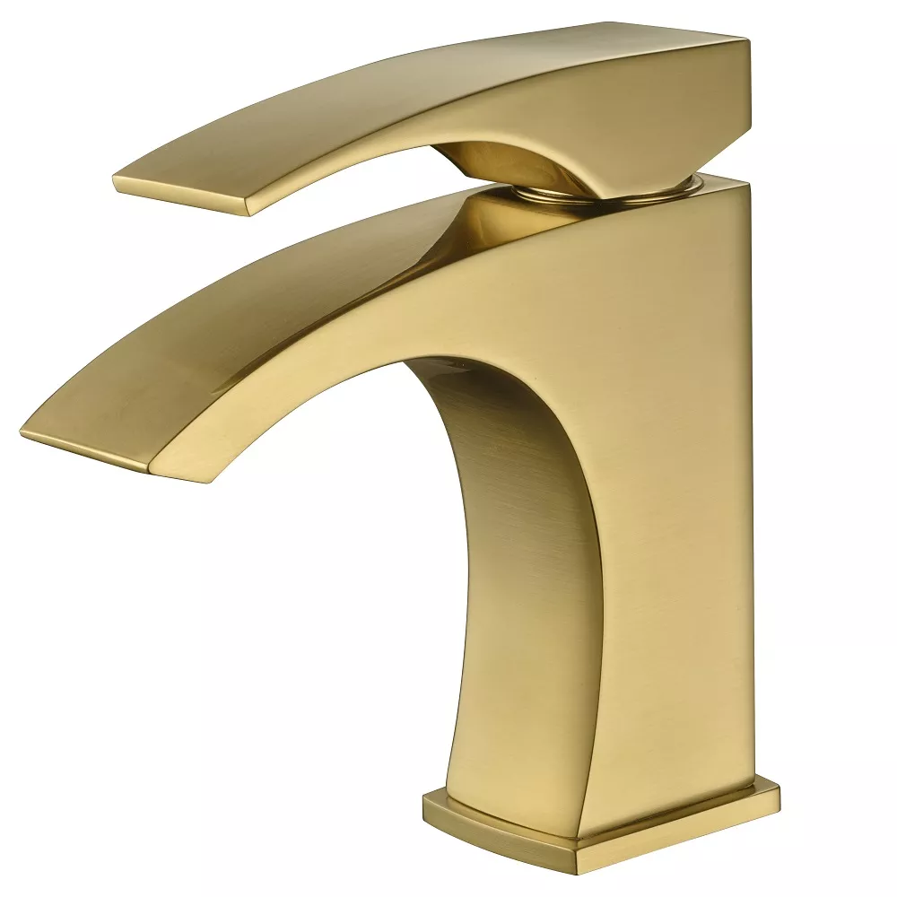 Single-lever lavatory faucet, Matte Gold material