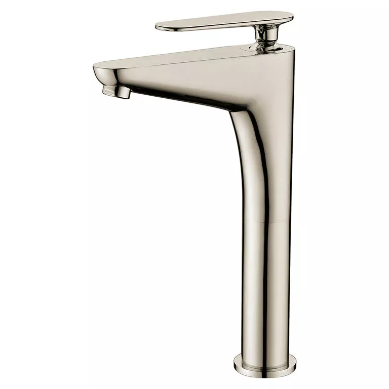 Single-lever tall vessel faucet, Brushed Nickel material