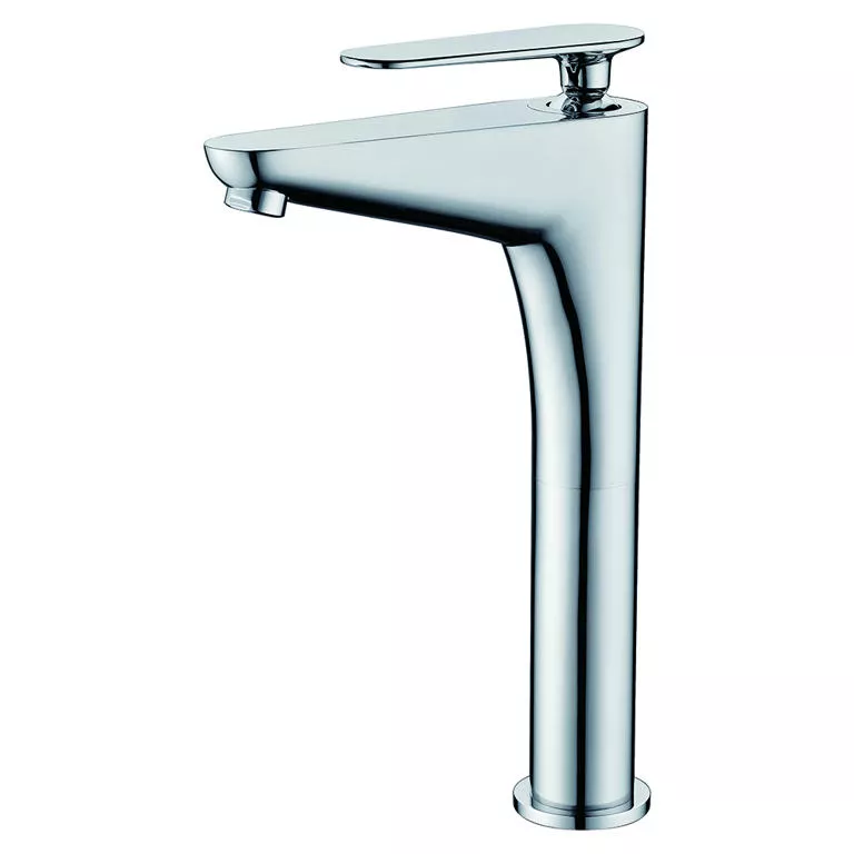 Single-lever tall vessel faucet, Chrome material