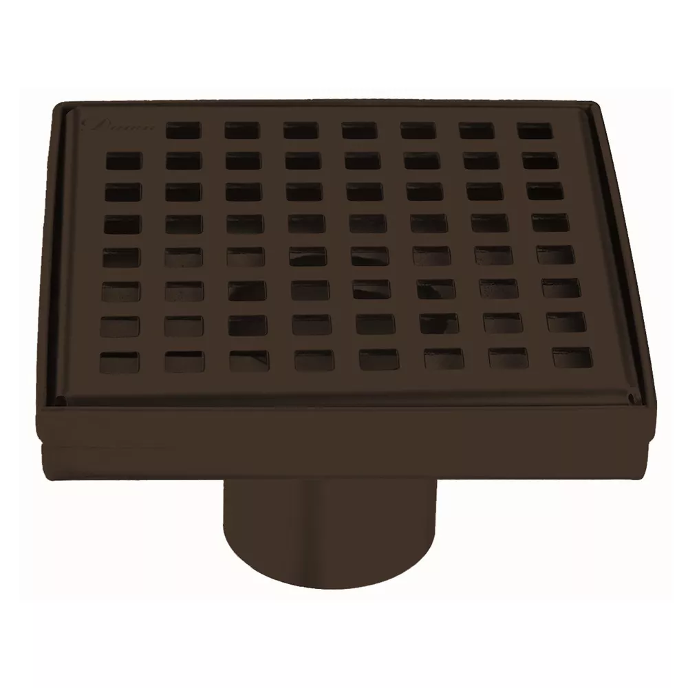 Brisbane River Series - Square Shower Drain 5"L, Matte Black material