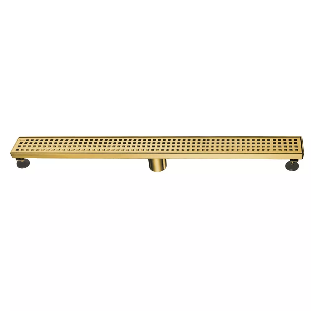 Brisbane River Series - Linear Shower Drain 32"L, Matte Gold material
