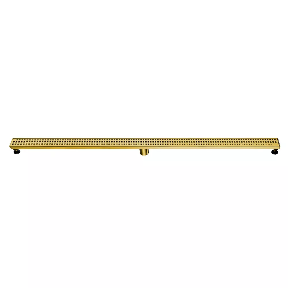 Brisbane River Series - Linear Shower Drain 59"L, Matte Gold material