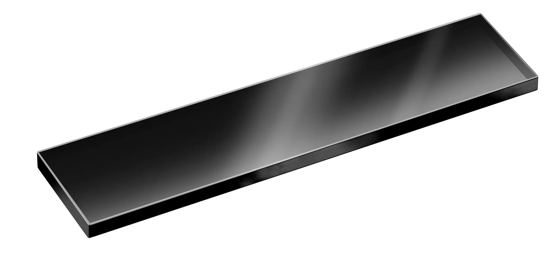 Tempered Glass Shelf for Shower Niche Black material
