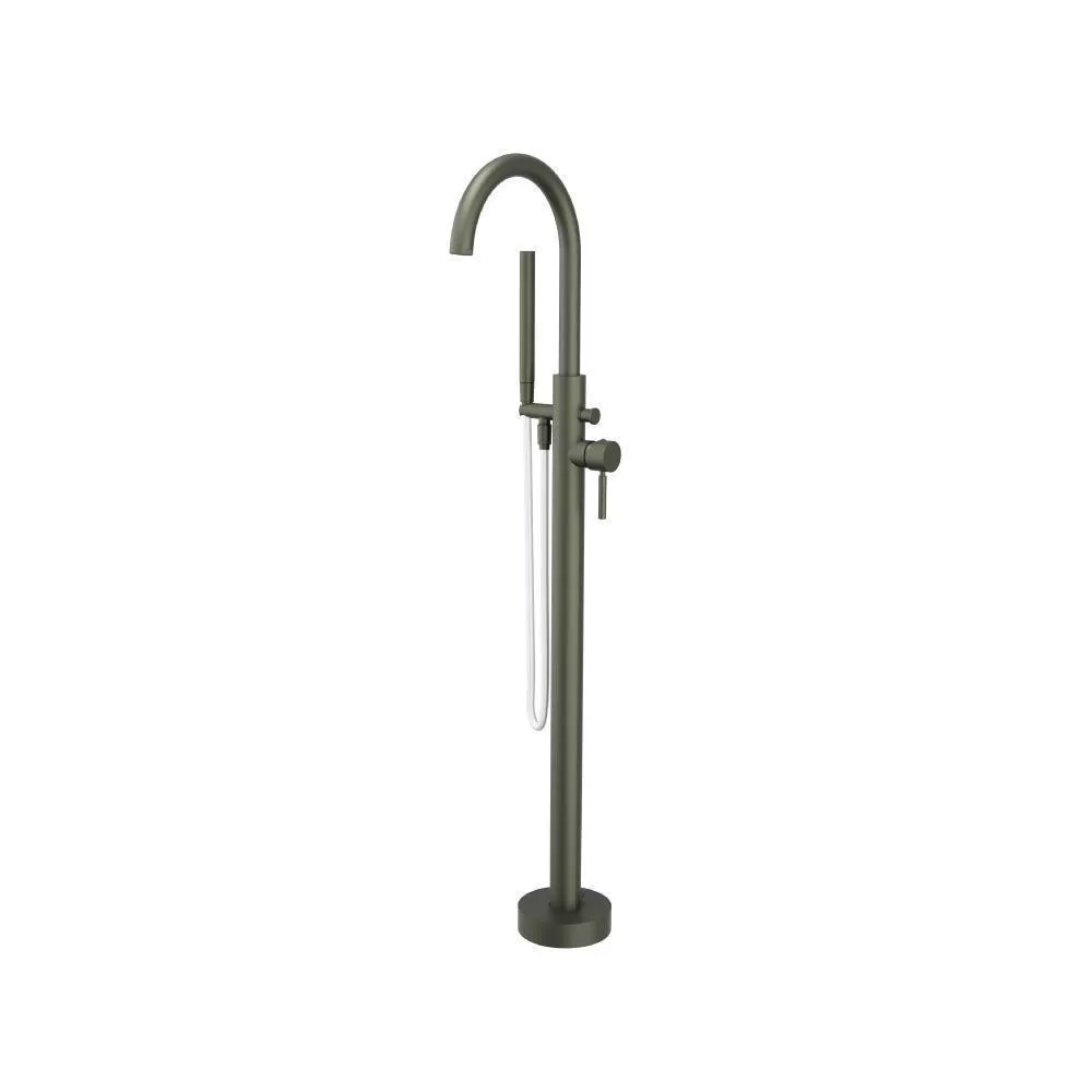 Gun Metal Grey Freestanding Floor Mount Bathtub / Tub Filler With Hand Shower material