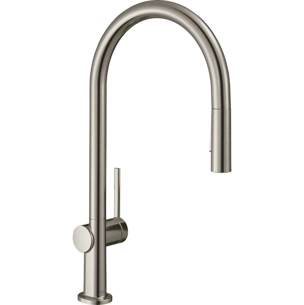 Talis N HighArc Kitchen Faucet, O-Style 2-Spray Pull-Down with sBox, 1.75 GPM in Steel Optic material