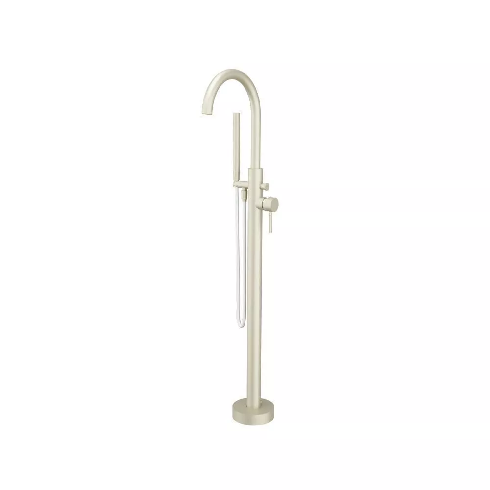 Light Tan Freestanding Floor Mount Bathtub / Tub Filler With Hand Shower material
